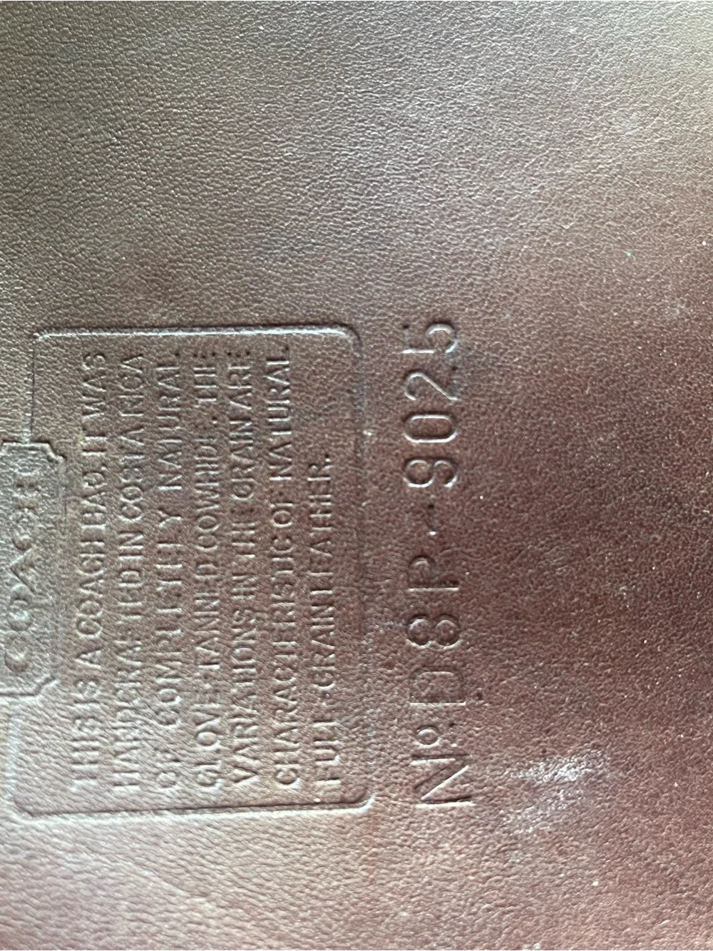 Coach Dark Brown Leather Shoulder Bag